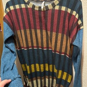 My Story Colorful Striped Long Sleeve Top